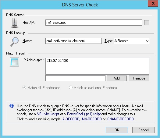 Monitor DNS