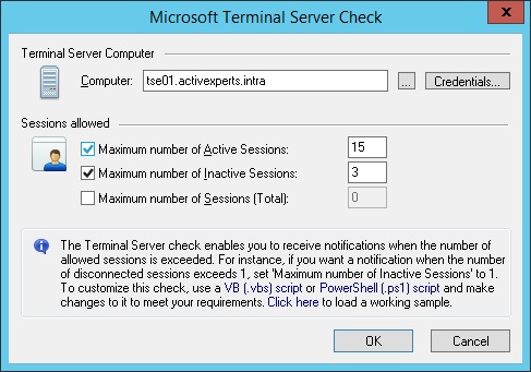 Monitor Microsoft Terminal Server